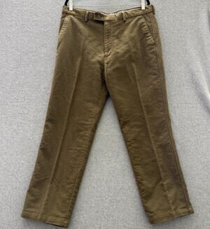 Samuel Windsor Men's Brown Moleskin Chino Pants 38S 29" Inseam Straight Leg